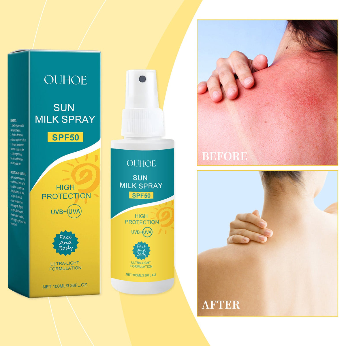 Protection Spray, Summer Outdoor Skin Protection Spray Moist