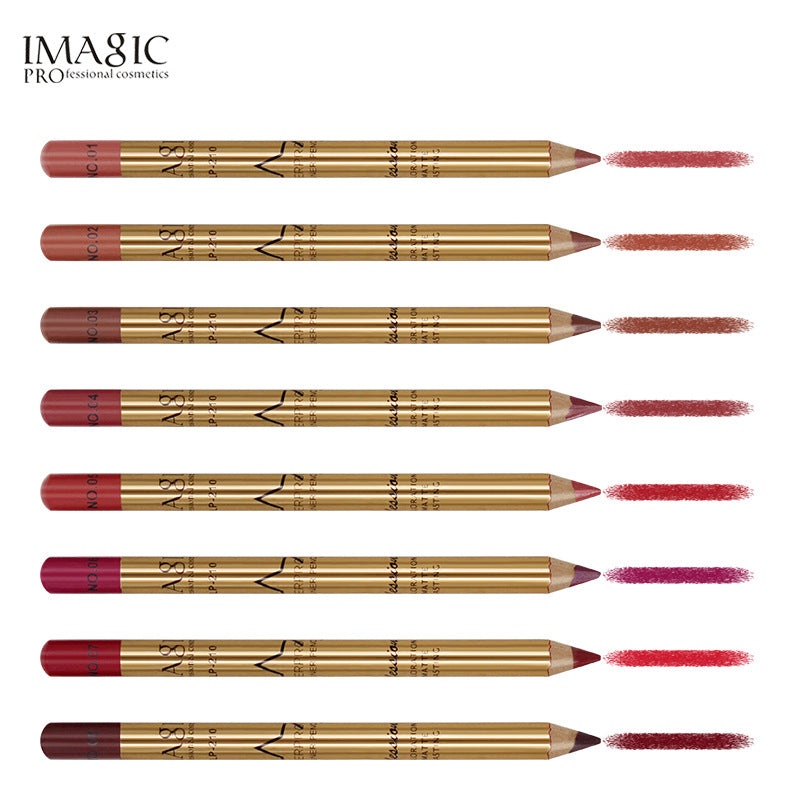 Lip Liner Set of 8 for Defined, Smudge-Resistant Color