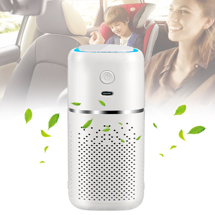 Car Air Purifier with UV-C & HEPA — Removes Smoke & Dust
