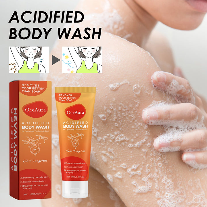 Acidified Body Wash for Odor Control With Mandelic Acid