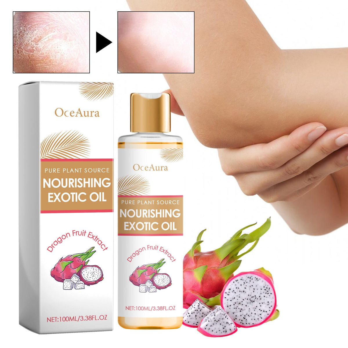 Oceaura Body Oil - Dragon Fruit Moisture Lock Formula