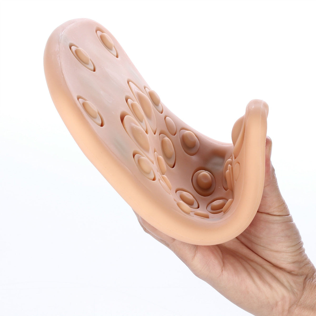Silicone Penis Massager — Multi-Nodule Hands-Free Training