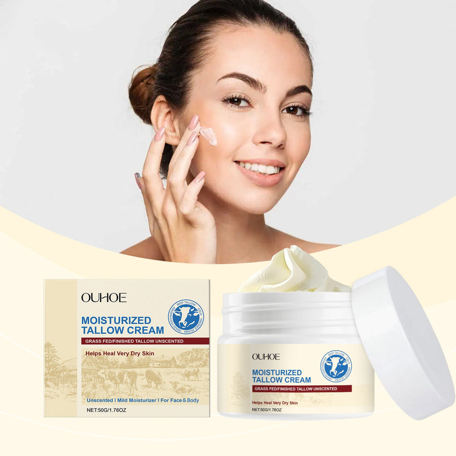 Tallow Face Cream For Very Dry, Sensitive Skin Relief