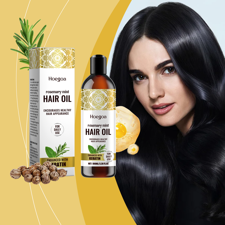 Rosemary Mint Hair Oil for Smoother, Shinier Looking Hair