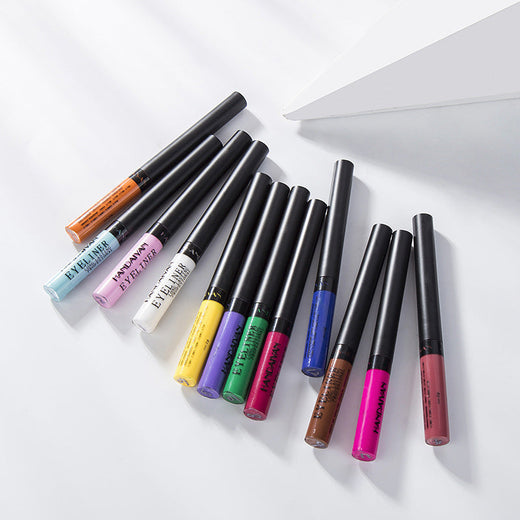12-Color Matte Liquid Eyeliner Set for Vivid Looks