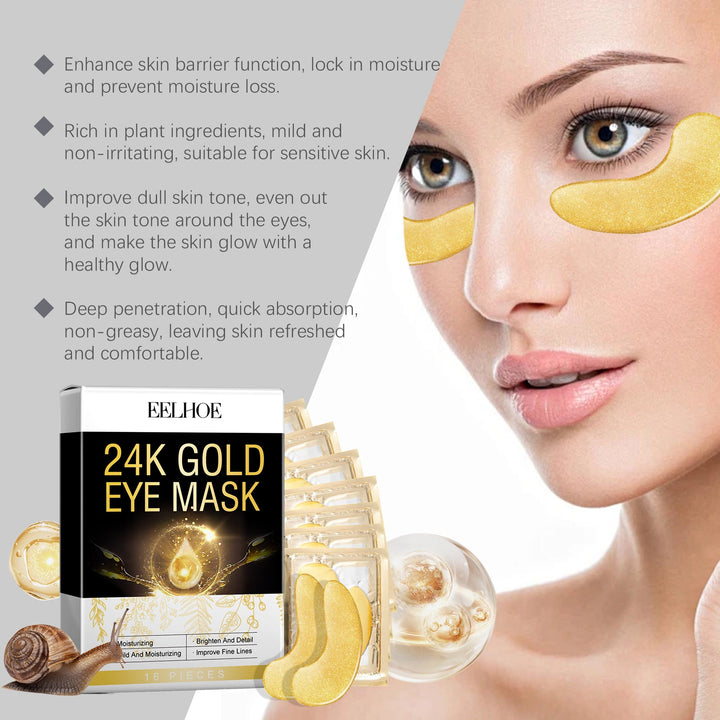 24K Gold Eye Mask Patches for Firming and Hydration