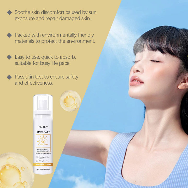 All Day Light Sunscreen Mist — Invisible, Makeup‑Safe SPF