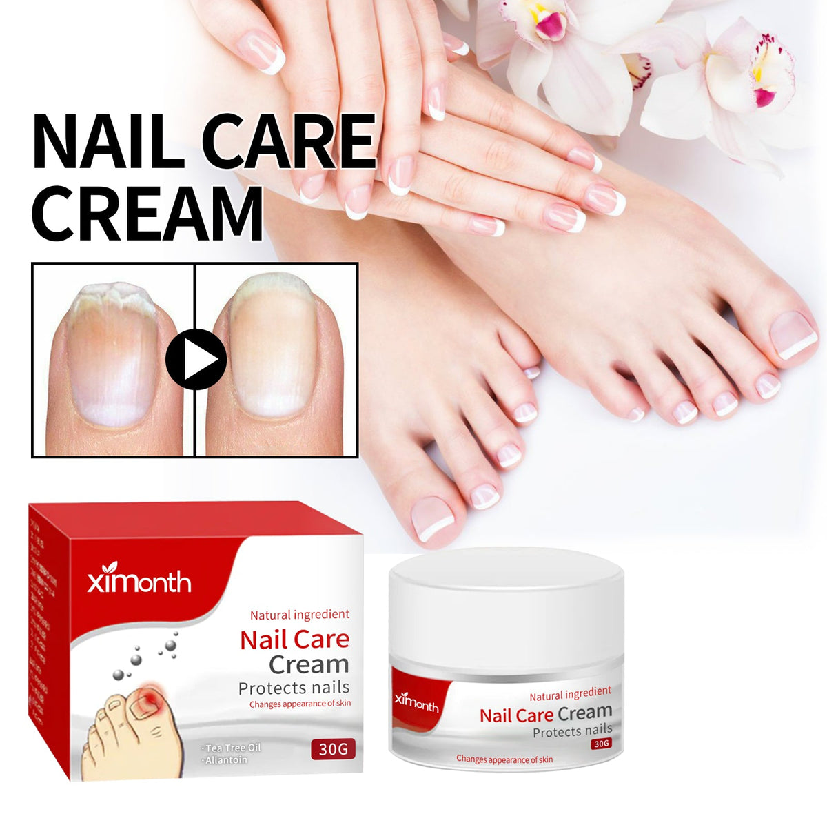 Nail Repair Cream for Thick Discolored Damaged Nails