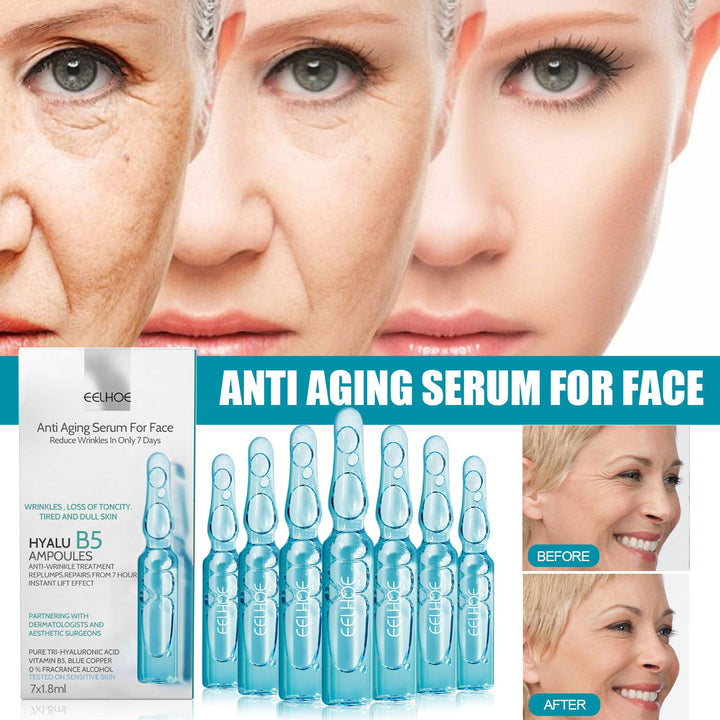 Anti-Wrinkle Ampoule Serum With Tri-Hyaluronic Acid