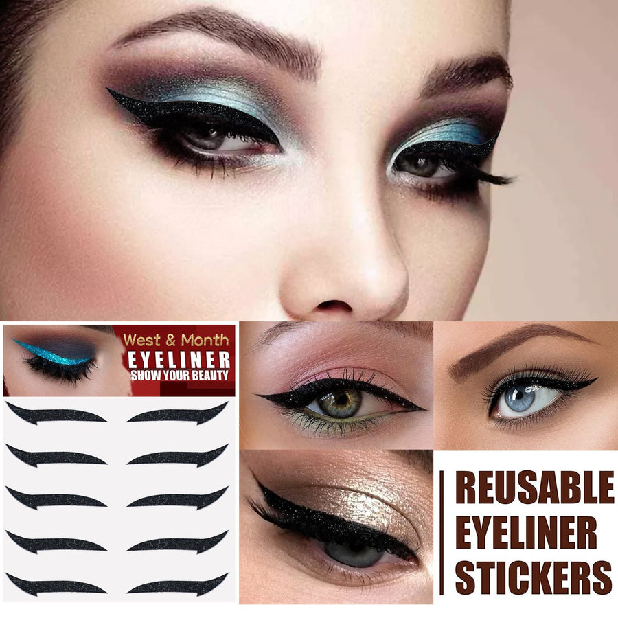 Reusable Eyeliner Stickers for Dramatic Stage Makeup