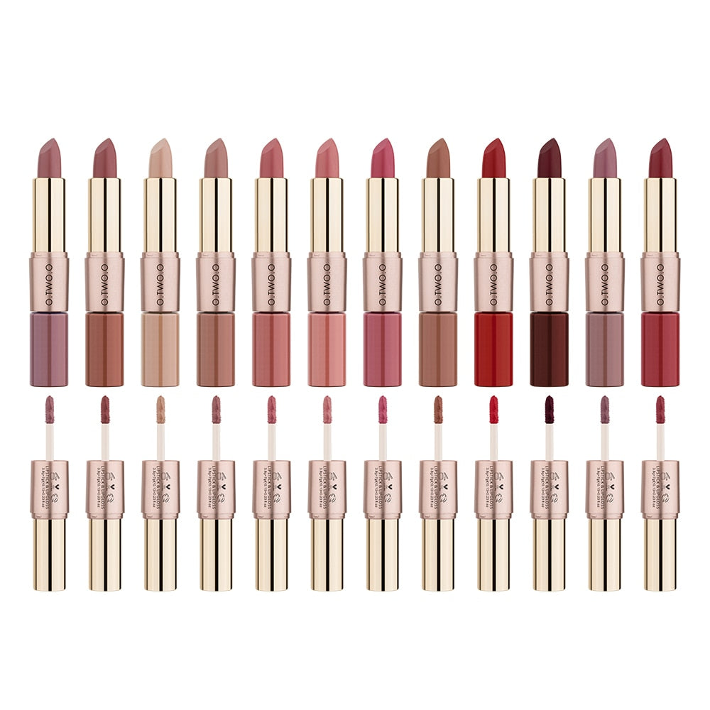 2-in-1 Matte Lipstick & Liquid Lipstick, 12 Shades
