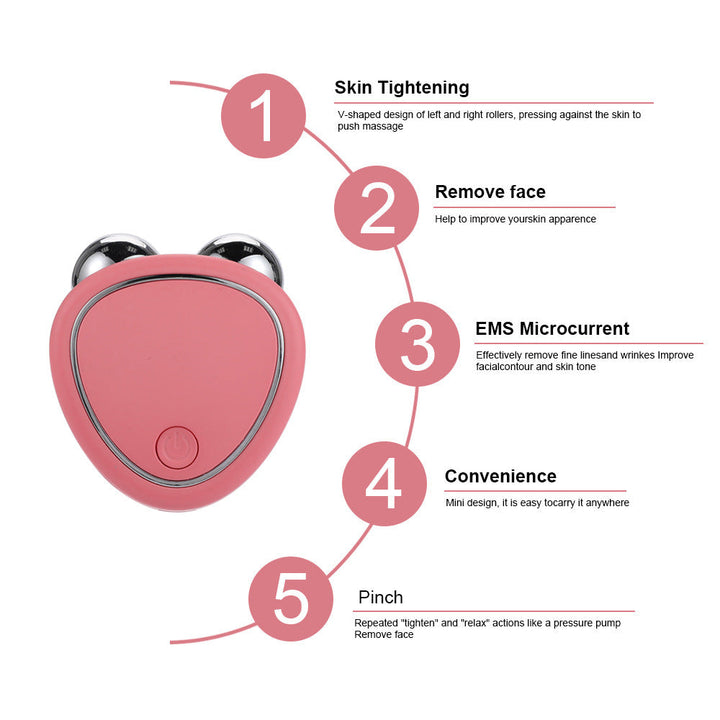 EMS Microcurrent Facial Roller — Sculpt, Lift & Firm Skin