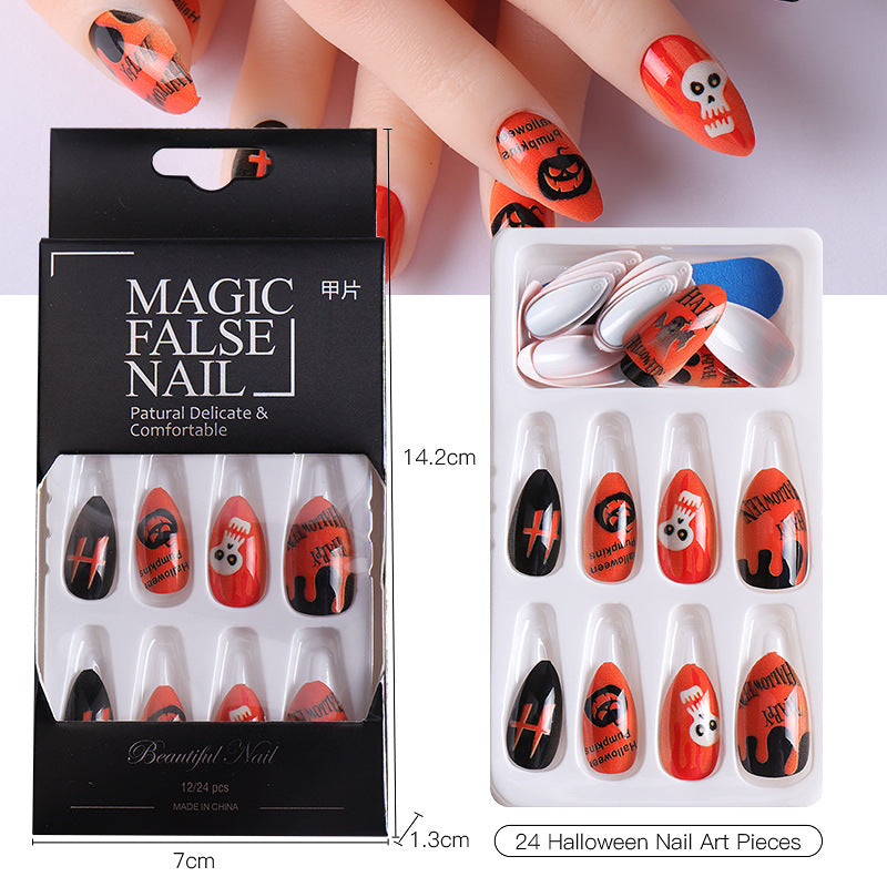 Halloween False Eyelashes & Nail Art Set | Dramatic Look