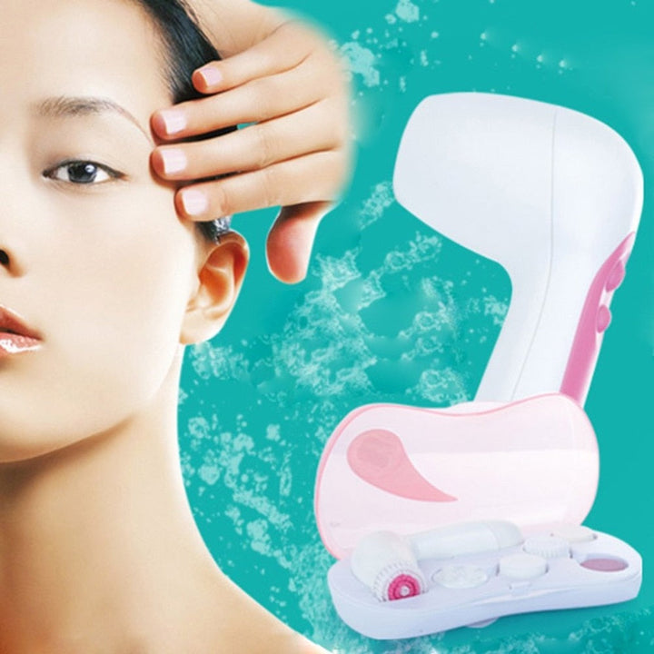 6-in-1 Electric Face Cleansing Brush — Acne & Blackhead