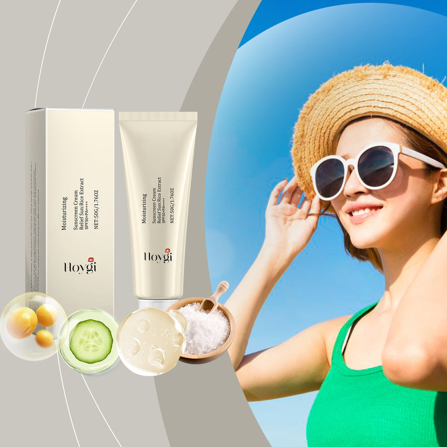 SPF50+ Moisturizing Sunscreen Cream with Rice Extract