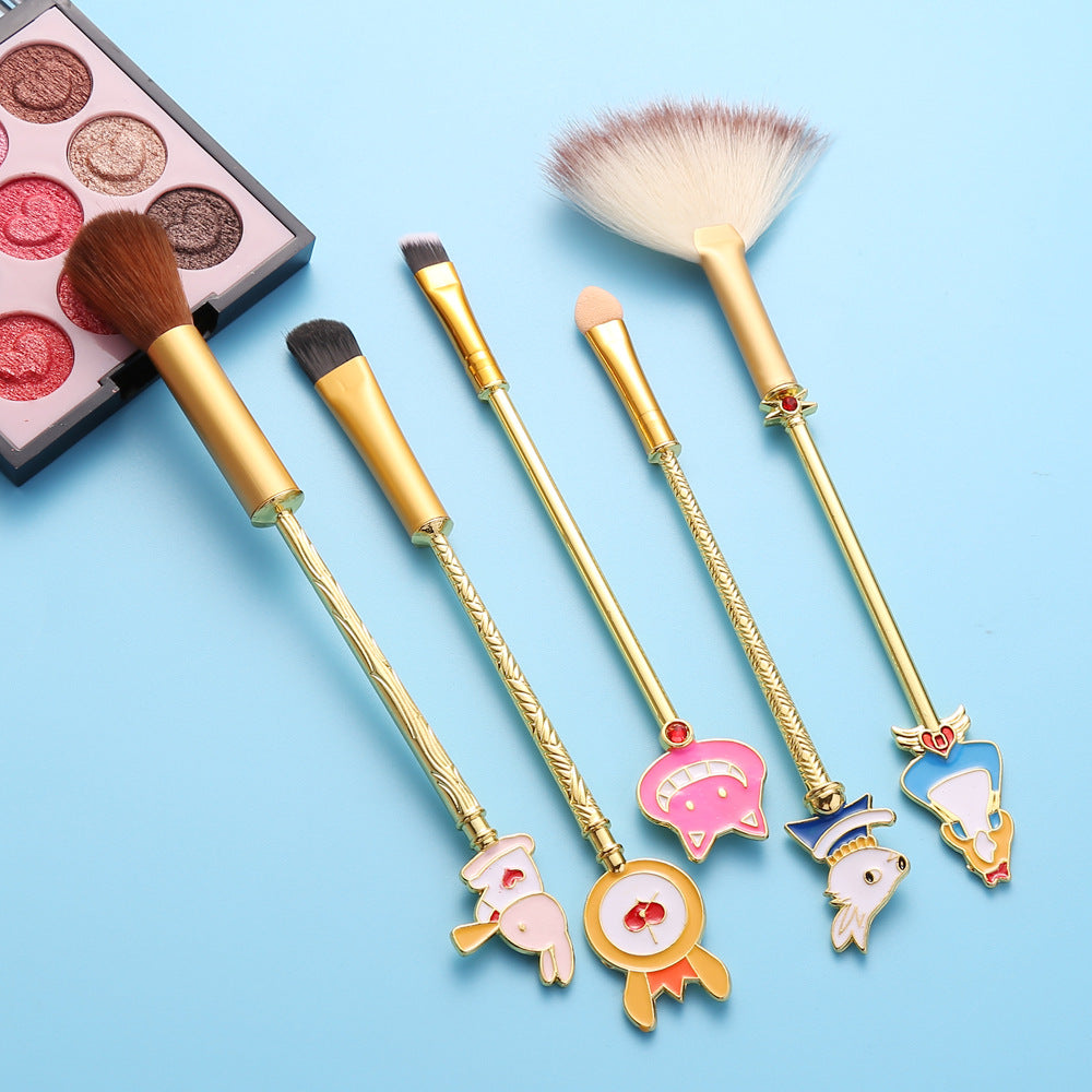 Alice Makeup Brush Set — 5 Enchanted Wand Brushes with Charms