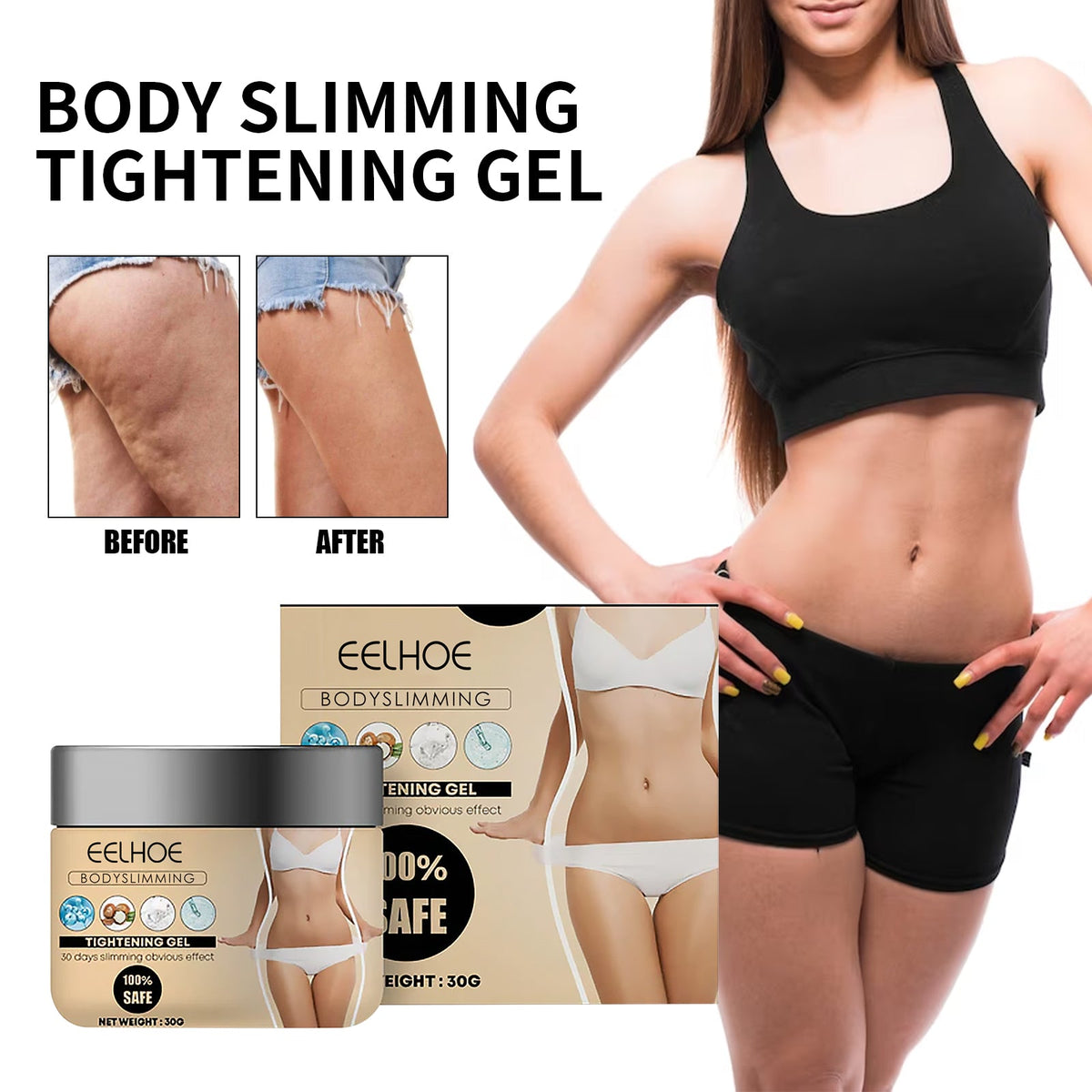 EELHOE Slimming Gel for Firmer Arms, Belly & Thighs