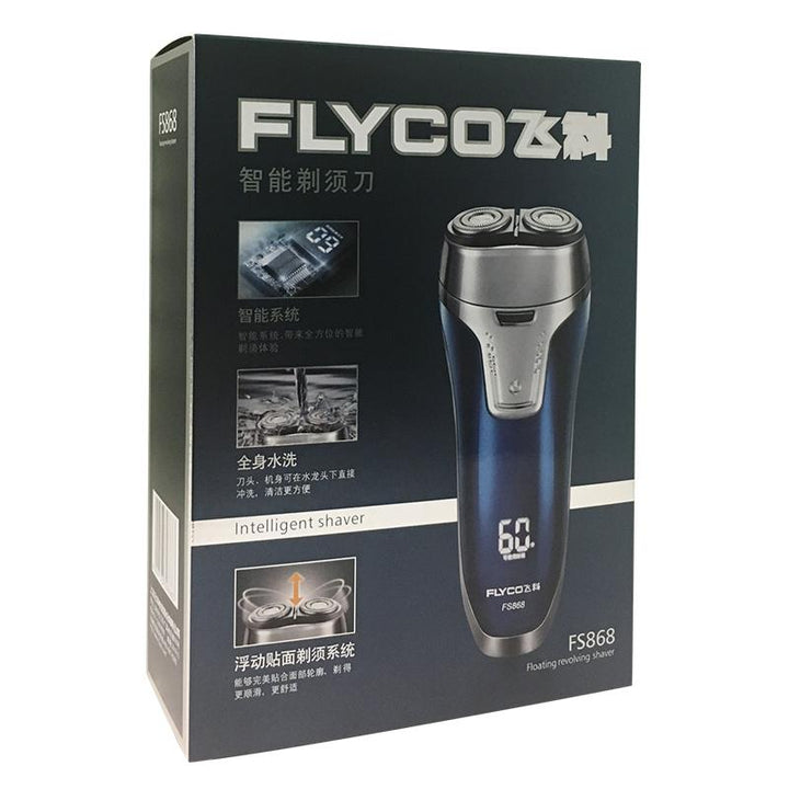 Flyco FS868 Electric Shaver — Dual Floating Heads, Full