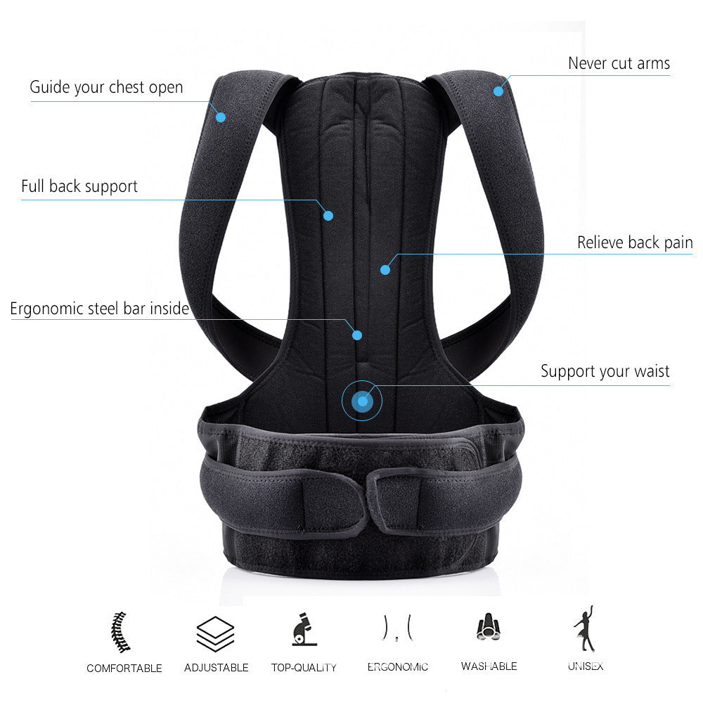 Posture Corrector with Steel Support – Relieve Back Pain