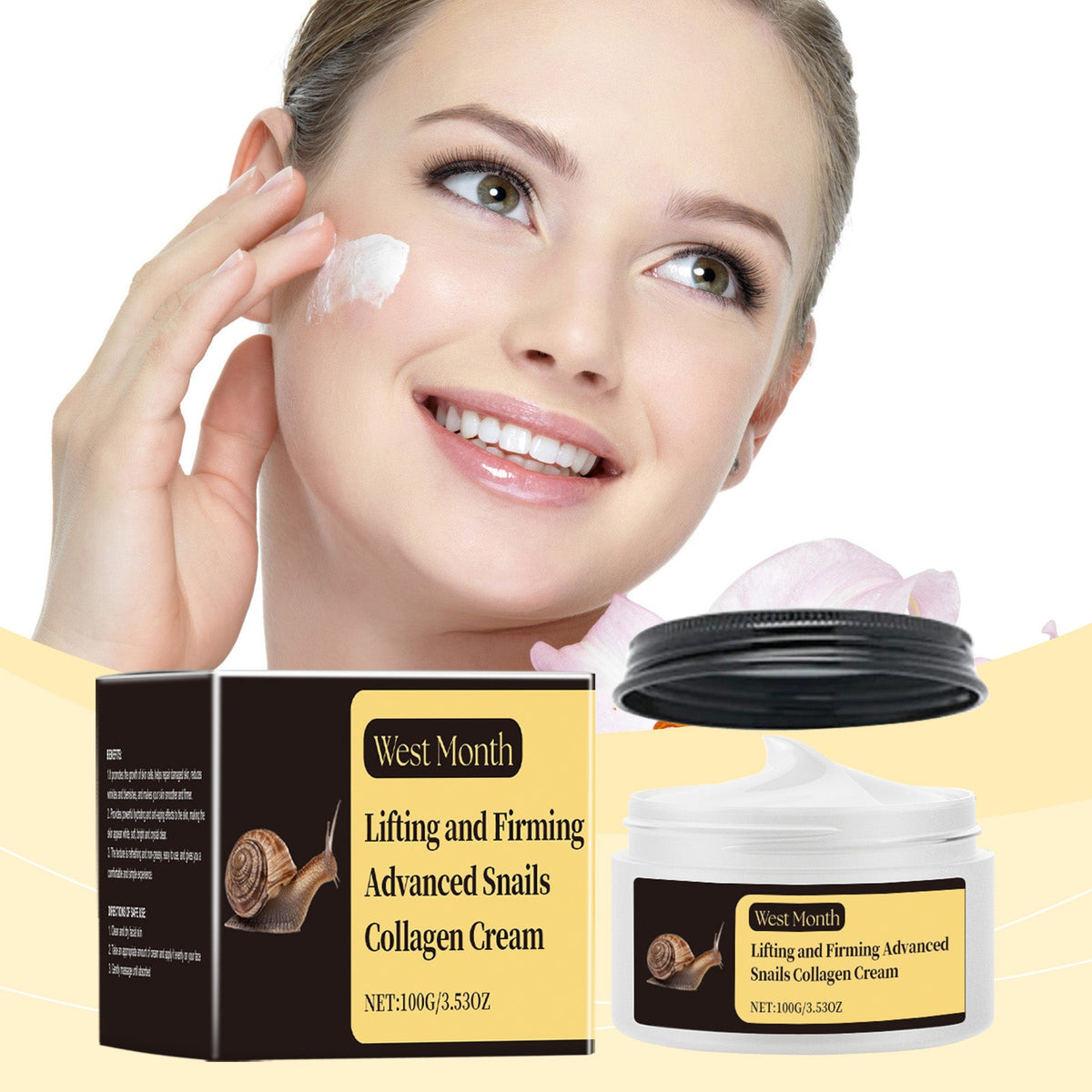 Snail Collagen Firming Cream for Dry, Sagging Skin