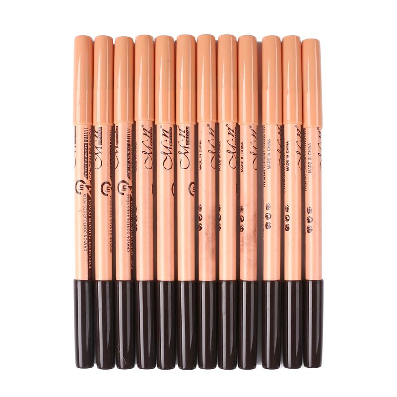 2-in-1 Eyebrow Concealer Pencil Set, 12-Piece Kit
