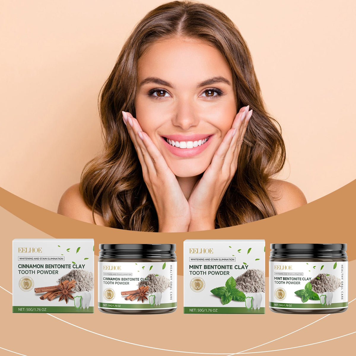 Mint Bentonite Clay Tooth Powder — Natural Whitening