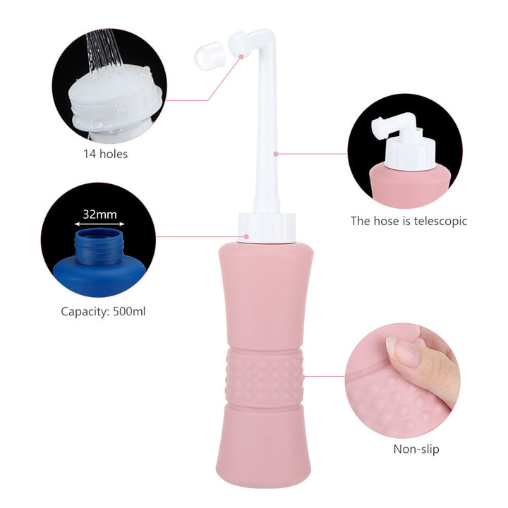 Portable Bidet Irrigator — Gentle 14‑Hole Spray, 500ml