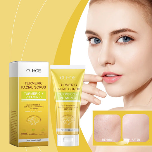 Turmeric Facial Scrub - Gentle Exfoliating Brightening Cream