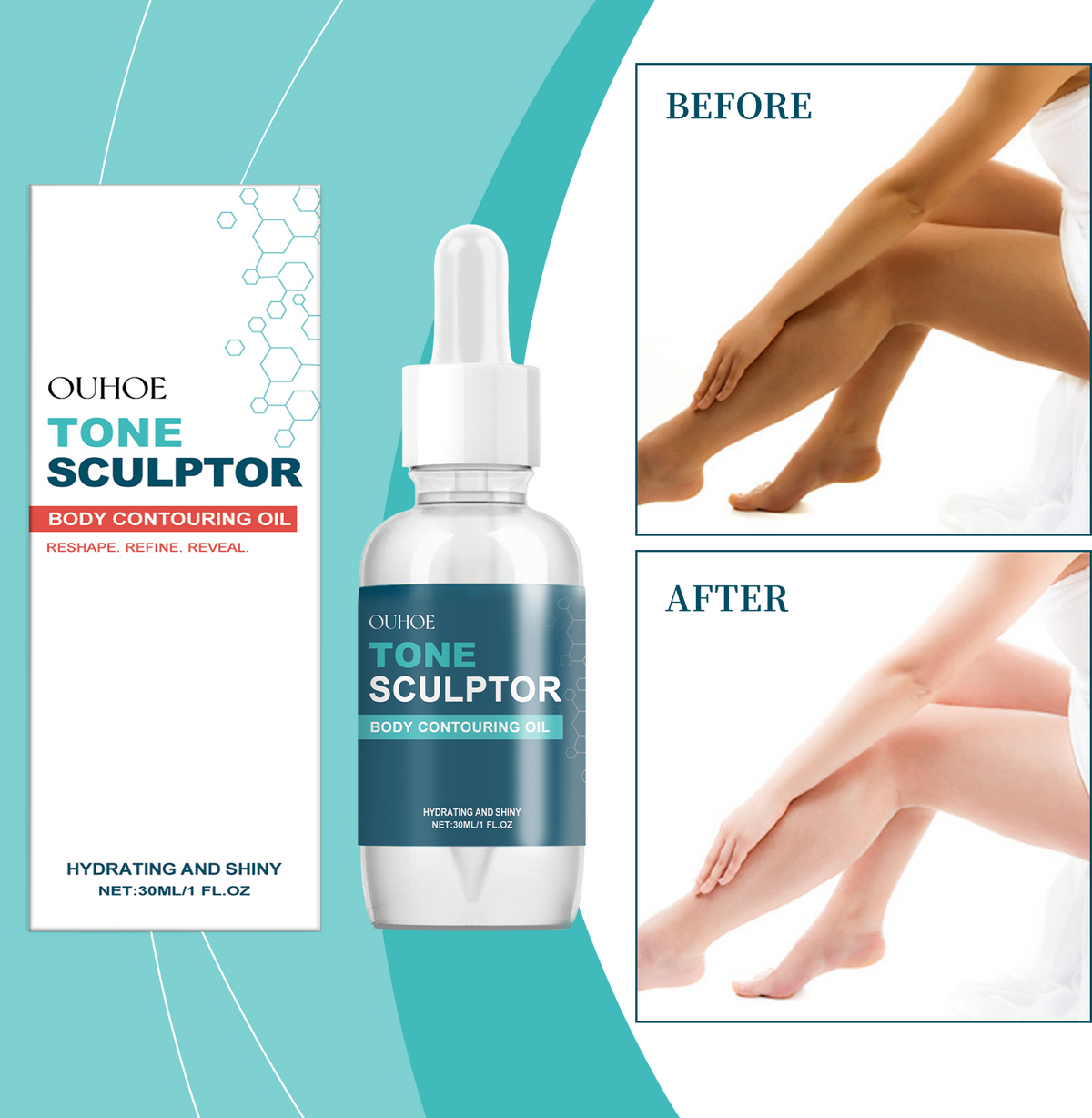 Contour Body Oil - Firming Dropper Serum for Soft Skin