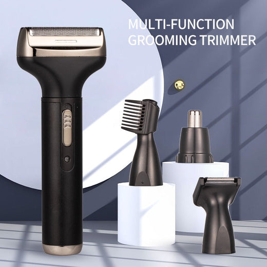 4‑in‑1 Electric Trimmer: Beard, Nose & Eyebrow Grooming Kit