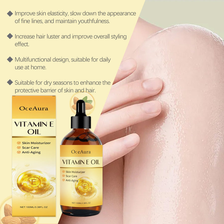 Vitamin E Skin Oil for Face, Body & Dry Hair Care
