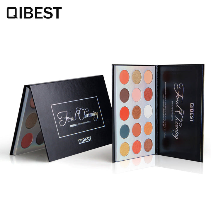15-Color Eyeshadow Palette for Warm Sunset Eye Looks