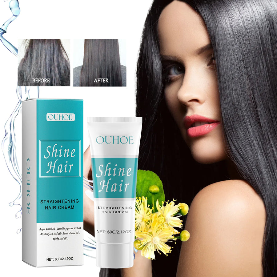 Straightening Hair Cream for Smooth, Sleek Shiny Hair