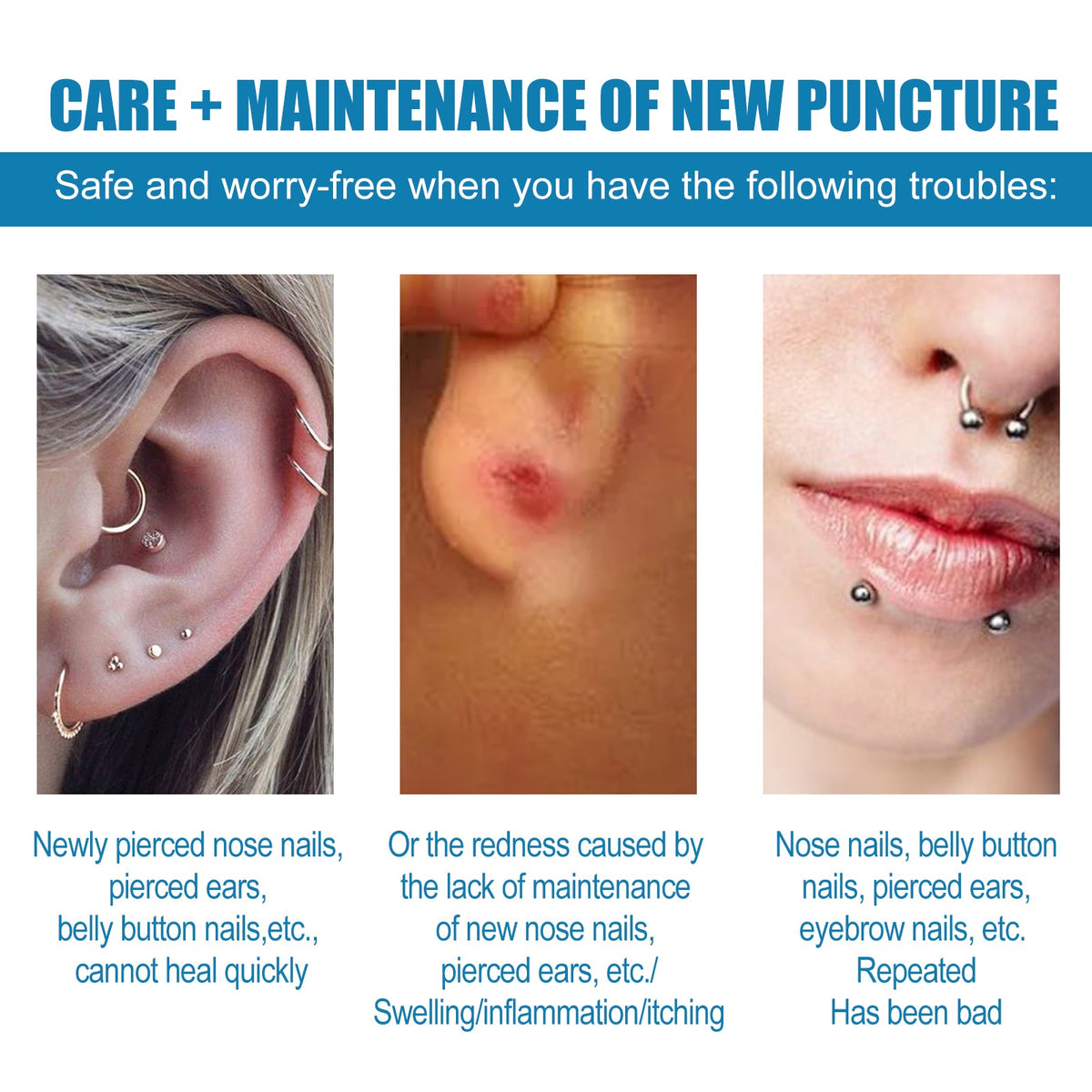 Piercing Aftercare Drops for Gentle Healing Support