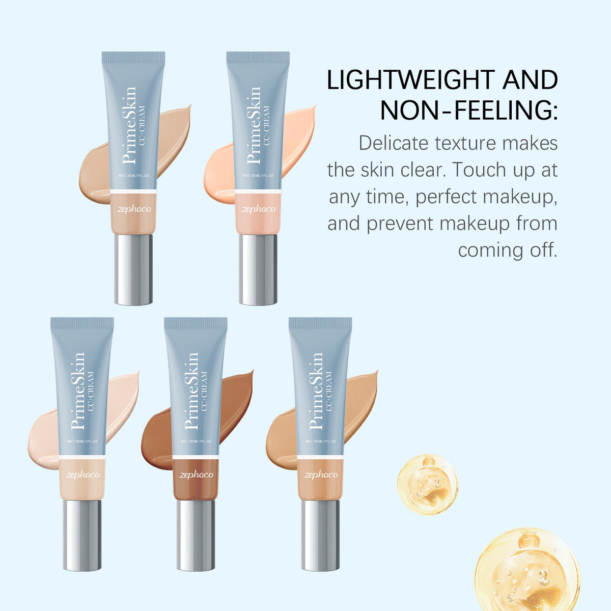 Lightweight Liquid Foundation for Hydrated Natural Makeup