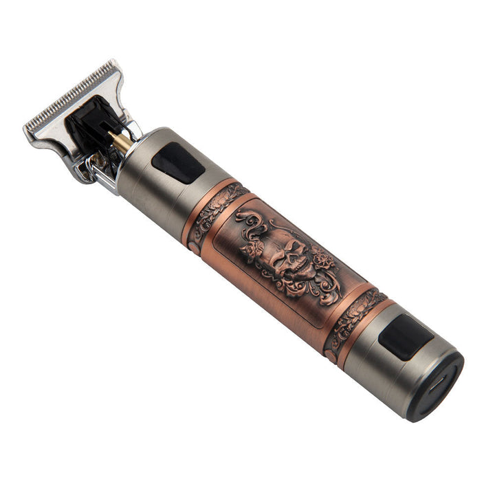 Professional Hair Clipper — Carved Skull, Digital Precision