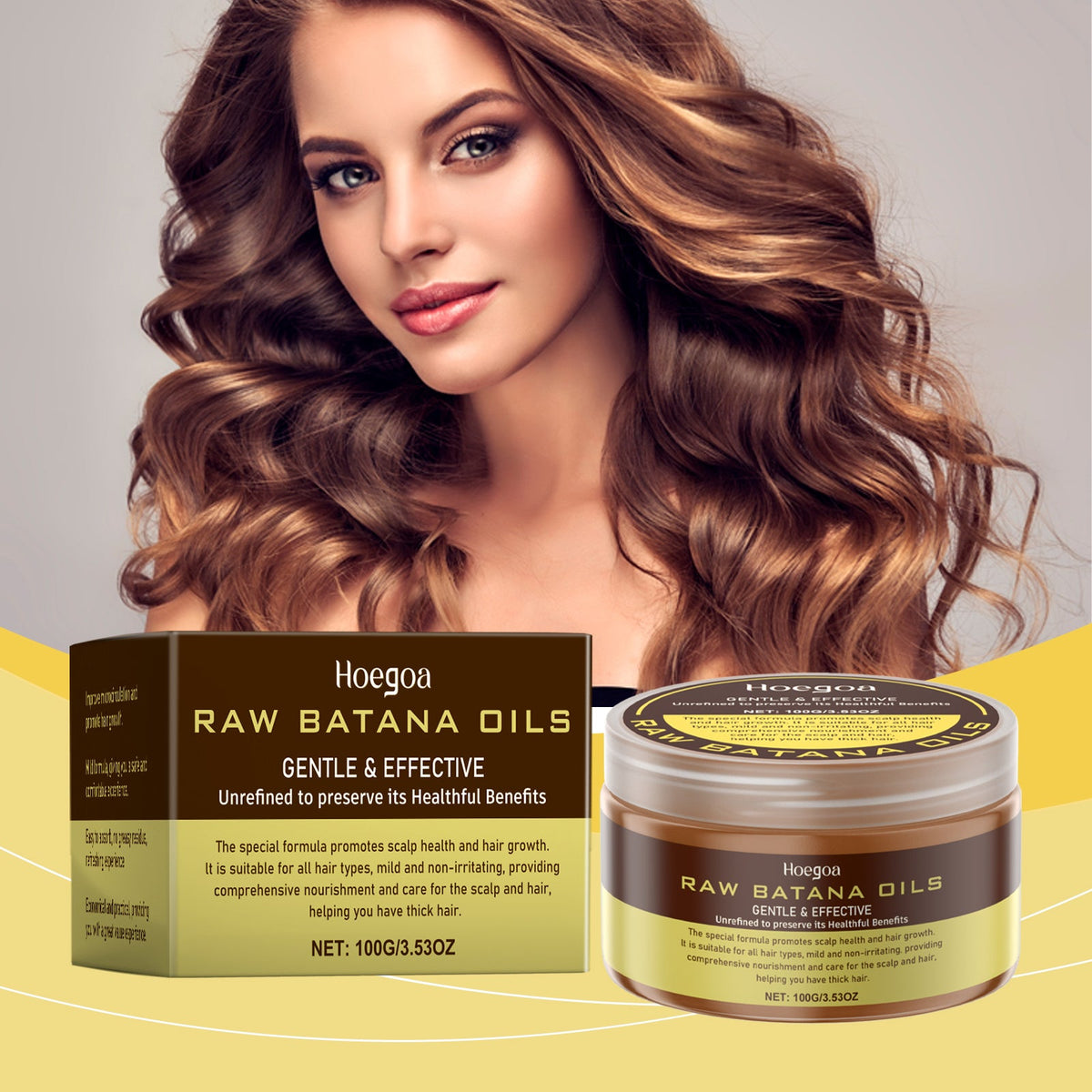 Batana Hair Cream for Dry, Damaged Hair & Lustrous Shine