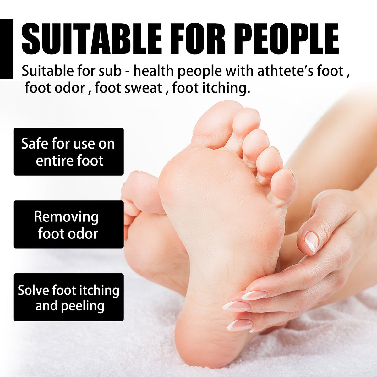Foot Deodorant Cream for Odor, Itch & Peeling Relief