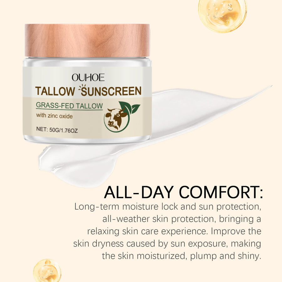 Tallow Zinc Oxide Sunscreen Cream for Daily Face Protection