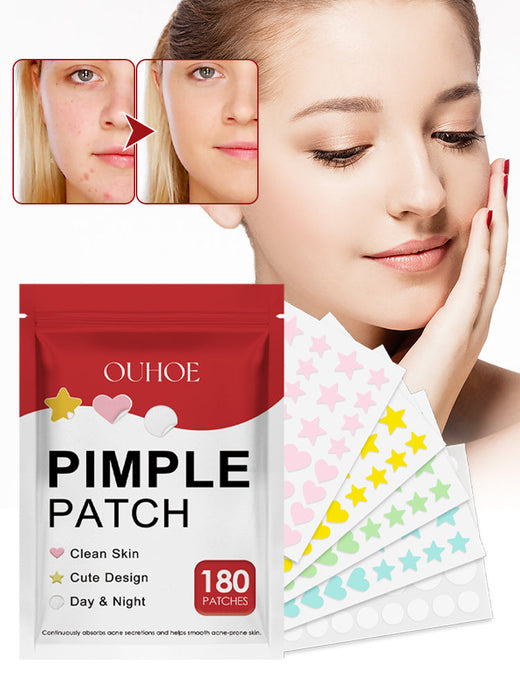 Hydrocolloid Acne Patches - Cute Shapes, 180 Count Pack