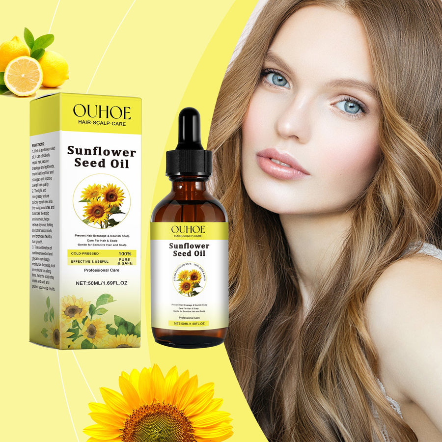 Sunflower Hair Oil for Dry, Frizzy Hair & Scalp