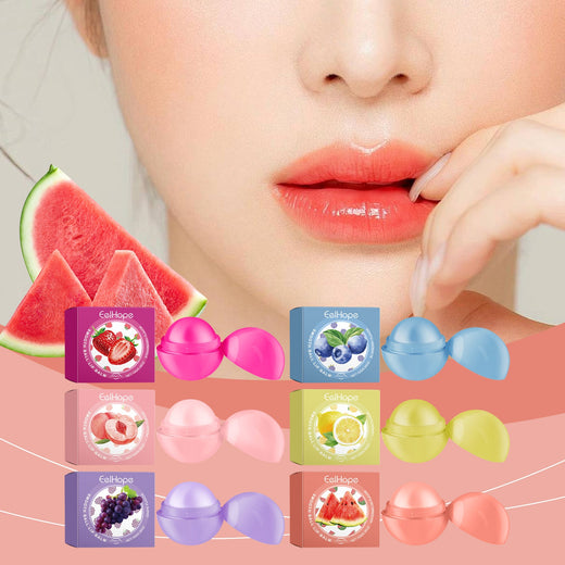 Peach Lip Balm Sphere Duo — Soft Cracked-Free Lips