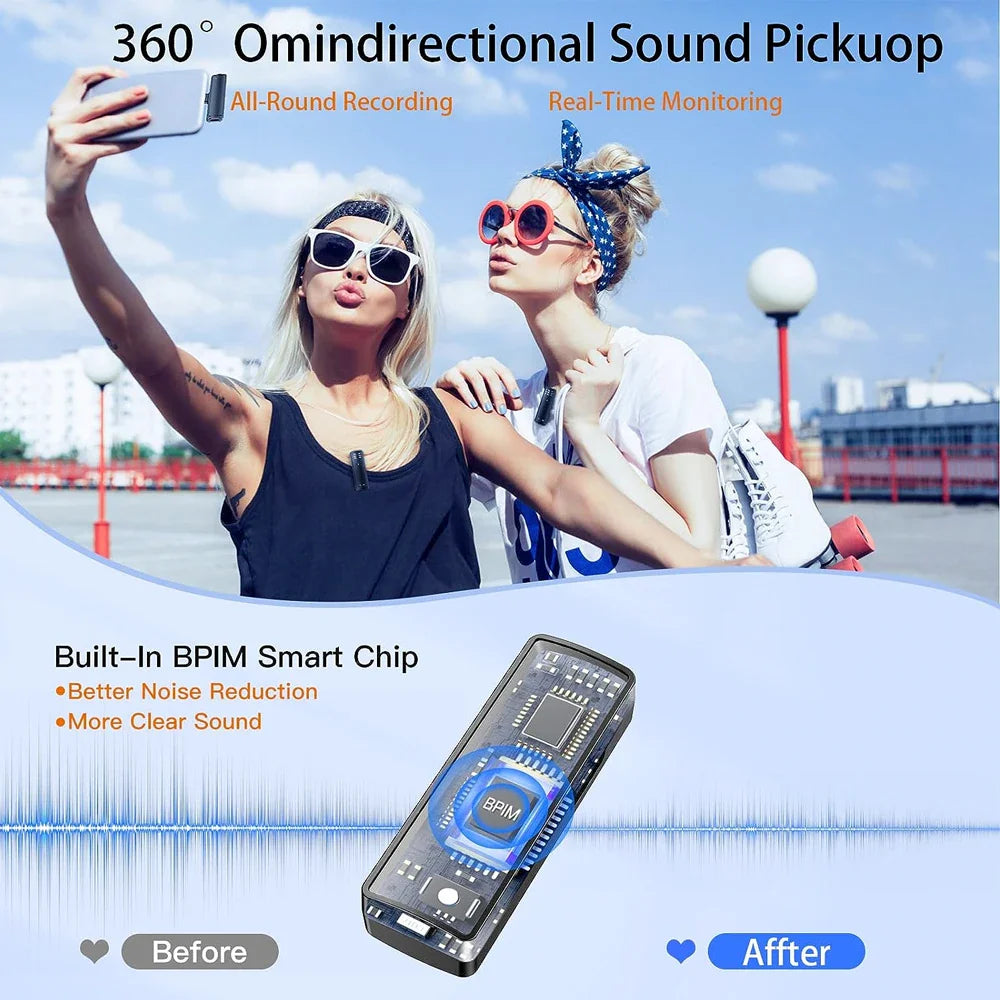 Wireless Lavalier Microphone — Pro-Grade Audio, Plug & Play