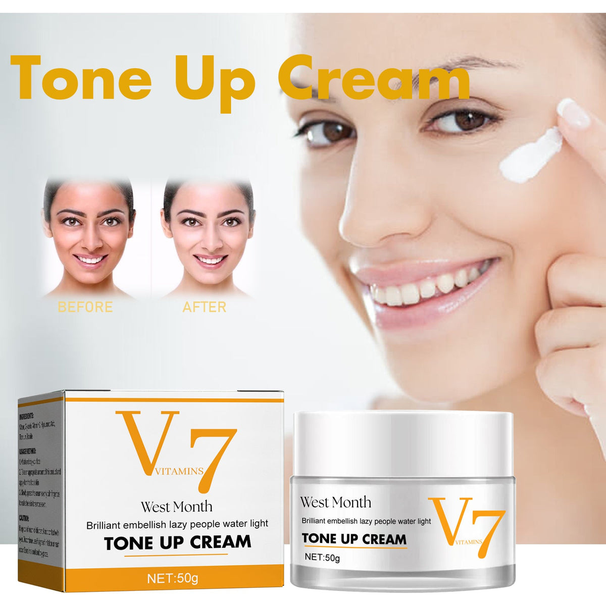 Brightening Cream — Lightweight Tone‑Up for Radiantly Even
