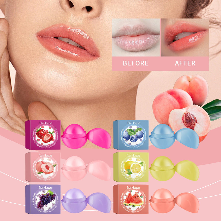 Fruit Lip Balm Set – Cute Hydrating Color-Changing Trio