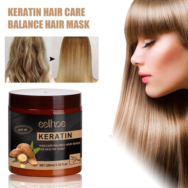 Keratin Hair Mask for Smoother, Nourished-Looking Hair