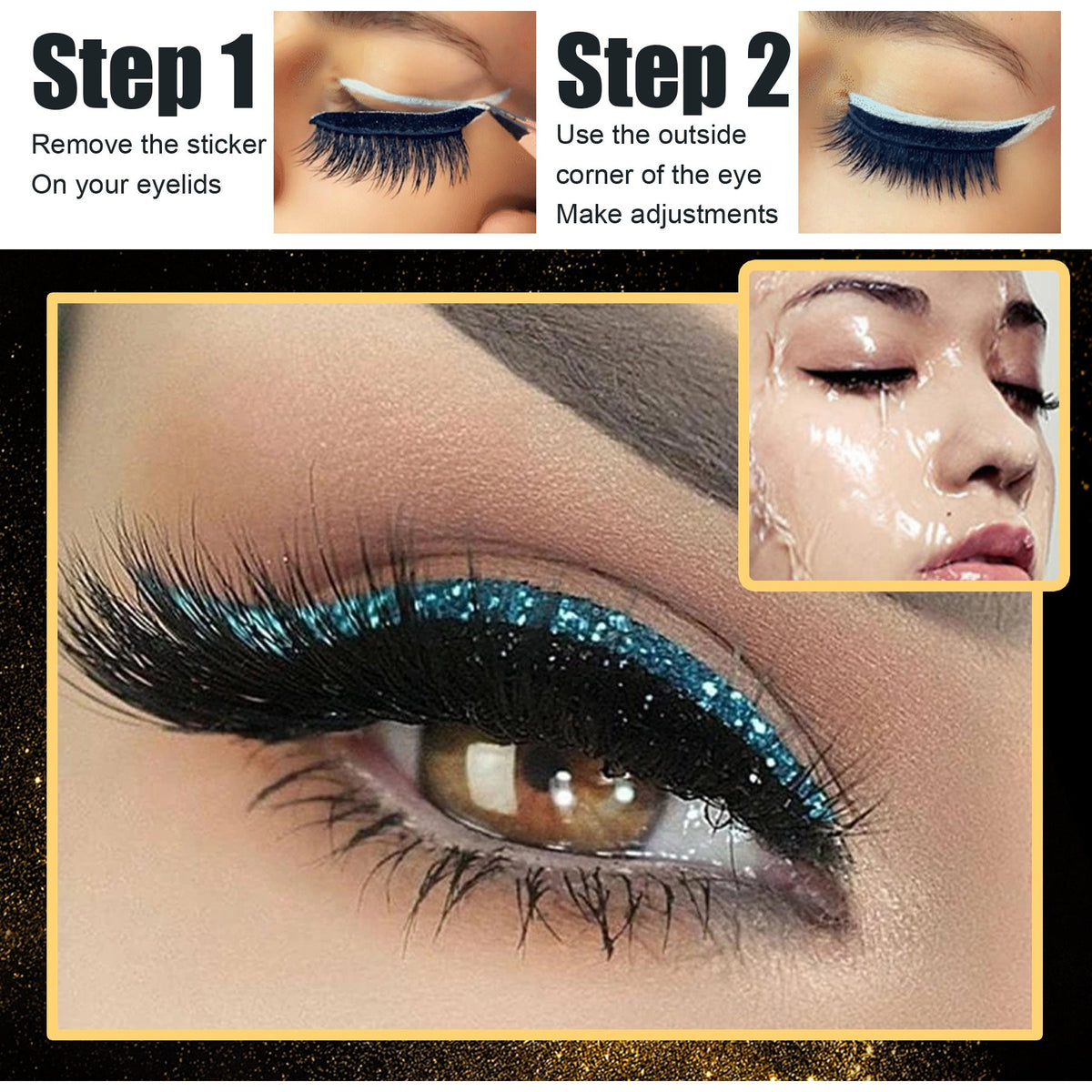 Self-Adhesive Eyeliner Stickers for Fast Glitter Looks