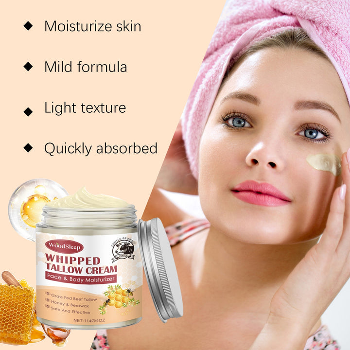 Tallow Honey Cream for Dry, Dehydrated Skin Relief