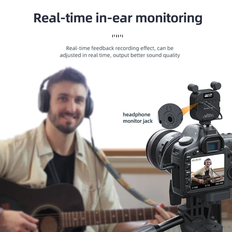 RGB LED Video Light with Built-in Mic — Bright Content