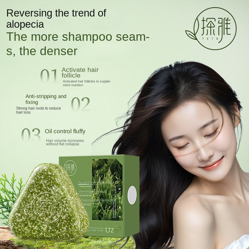 Herbal Shampoo Soap for Scalp Cleansing and Volume